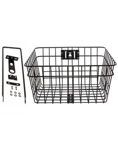 Steel Wire Front Basket W/Braces 333D Black.
